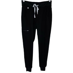 FIGS Zamora 2.0 Jogger Scrub Pants sz XS * Black Slim Fit Scrubs Pockets Joggers